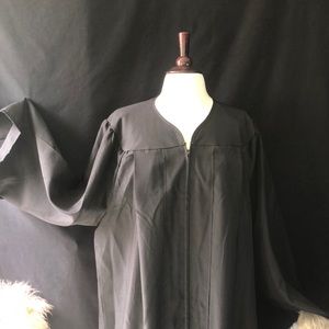 Graduation all black gown. For tall size Large person